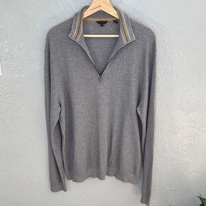 Ted Baker London Quarter-Zip Sweater Waffle Knit Minimalist Luxury 5 Large